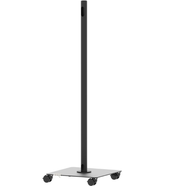 Floor stand for tablets and monitors with lockable wheels