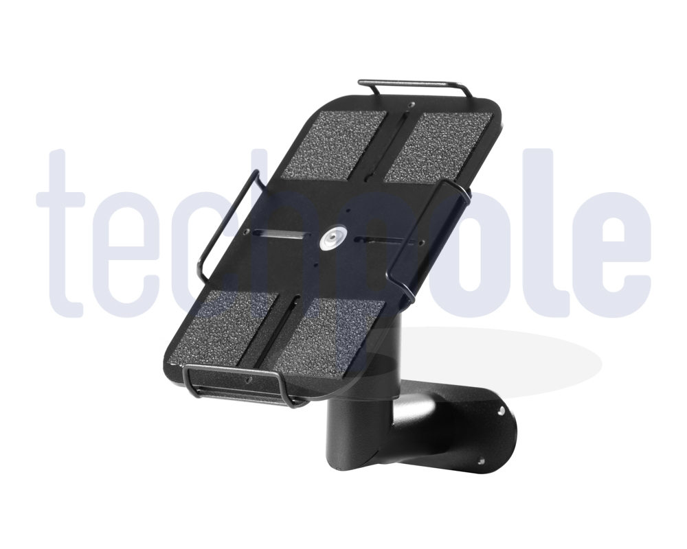Desktop tablet stand. Security grips adaptable to all tablet size.