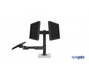 POS Modular Mounting Stand with a double VESA and Extendable Arm